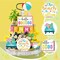12-Piece Summer Beach Tiered Tray Decor Set - Blue & White Wooden Farmhouse Sign Bundle - Tropical Tabletop Decorations for Kitchen, Shelf, & Home Housewarming Gifts